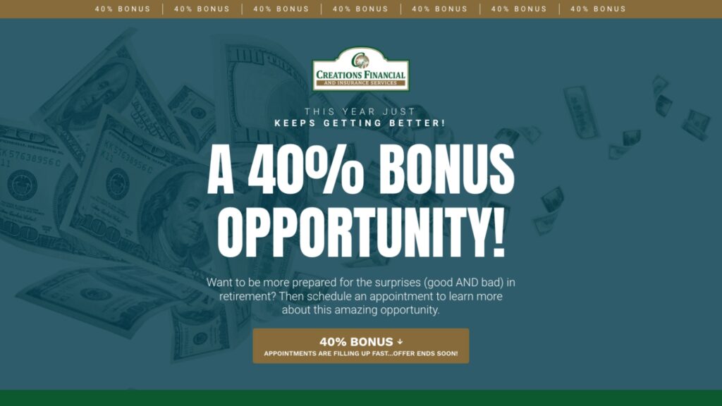 creations 40 percent bonus lp